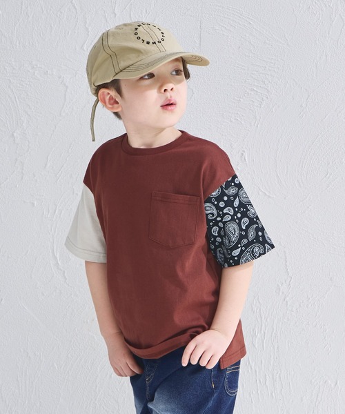 pairmanon（ペアマノン）の「【リンクコーデ】アソート ビッグシルエット 半袖Tシャツ（Tシャツ/カットソー・キッズ・パープル/グリーン系その他2/ピンク系その他2/グリーン系その他3/グリーン系その他/ピンク系その他3/ブルー系その他/オレンジ/ブラック系その他2/ライトブルー/ピンク系その他/ブルー系その他2/ブラック/ライトベージュ/ホワイト/パープル系その他/ホワイト系その他/ベージュ系その他2/ベージュ系その他/ブラウン/ホワイト系その他2/ブラック系その他/ブラウン系その他2/ブラウン系その他/オリーブ・120/150/140/100/90/130/80/110）」の8枚目の写真