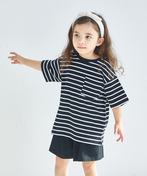 pairmanon（ペアマノン）の「【リンクコーデ】アソート ビッグシルエット 半袖Tシャツ（Tシャツ/カットソー・キッズ・パープル/グリーン系その他2/ピンク系その他2/グリーン系その他3/グリーン系その他/ピンク系その他3/ブルー系その他/オレンジ/ブラック系その他2/ライトブルー/ピンク系その他/ブルー系その他2/ブラック/ライトベージュ/ホワイト/パープル系その他/ホワイト系その他/ベージュ系その他2/ベージュ系その他/ブラウン/ホワイト系その他2/ブラック系その他/ブラウン系その他2/ブラウン系その他/オリーブ・120/150/140/100/90/130/80/110）」の6枚目の写真