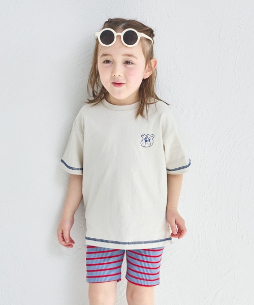 pairmanon（ペアマノン）の「【リンクコーデ】アソート ビッグシルエット 半袖Tシャツ（Tシャツ/カットソー・キッズ・パープル/グリーン系その他2/ピンク系その他2/グリーン系その他3/グリーン系その他/ピンク系その他3/ブルー系その他/オレンジ/ブラック系その他2/ライトブルー/ピンク系その他/ブルー系その他2/ブラック/ライトベージュ/ホワイト/パープル系その他/ホワイト系その他/ベージュ系その他2/ベージュ系その他/ブラウン/ホワイト系その他2/ブラック系その他/ブラウン系その他2/ブラウン系その他/オリーブ・120/150/140/100/90/130/80/110）」の12枚目の写真