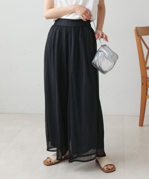 Bou Jeloud（ブージュルード）の「チュールワイドパンツ（その他パンツ・レディース・グレー/ブラック・38）」の5枚目の写真