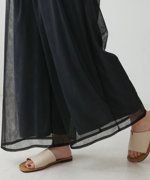 Bou Jeloud（ブージュルード）の「チュールワイドパンツ（その他パンツ・レディース・グレー/ブラック・38）」の11枚目の写真