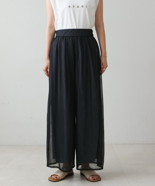 Bou Jeloud（ブージュルード）の「チュールワイドパンツ（その他パンツ・レディース・グレー/ブラック・38）」の12枚目の写真