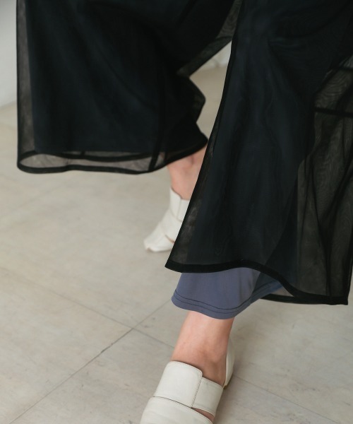 Bou Jeloud（ブージュルード）の「チュールワイドパンツ（その他パンツ・レディース・グレー/ブラック・38）」の14枚目の写真