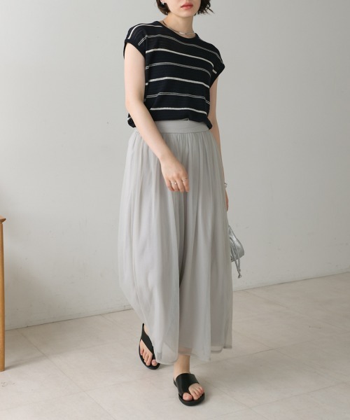 Bou Jeloud（ブージュルード）の「チュールワイドパンツ（その他パンツ・レディース・グレー/ブラック・38）」の18枚目の写真