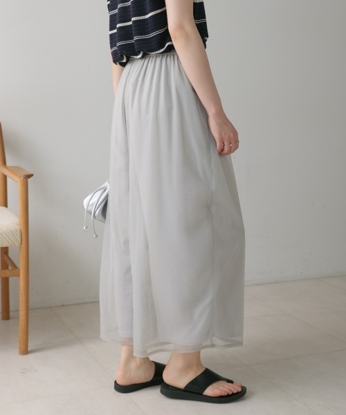 Bou Jeloud（ブージュルード）の「チュールワイドパンツ（その他パンツ・レディース・グレー/ブラック・38）」の19枚目の写真