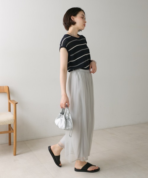 Bou Jeloud（ブージュルード）の「チュールワイドパンツ（その他パンツ・レディース・グレー/ブラック・38）」の20枚目の写真