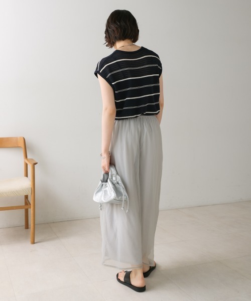 Bou Jeloud（ブージュルード）の「チュールワイドパンツ（その他パンツ・レディース・グレー/ブラック・38）」の22枚目の写真