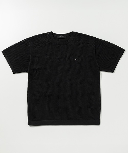 1PIU1UGUALE3  RELAX （ウノピゥウノウグァーレトレ リラックス）の「1PIU1UGUALE3 RELAX(ウノピゥウノウグァーレトレ リラックス)ワンポイントロゴ ロゴ刺繍 ベーシック 半袖ニットTシャツ 半袖Tシャツ（Tシャツ/カットソー・メンズ・ホワイト/サックスブルー/ブラック・XL/L/M/S）」の9枚目の写真