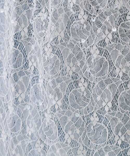 OPAQUE.CLIP（オペークドットクリップ）の「シアーレーススパンコールスカート【洗濯機洗い可】（スカート・レディース・ブラック/ホワイト・00）」の10枚目の写真