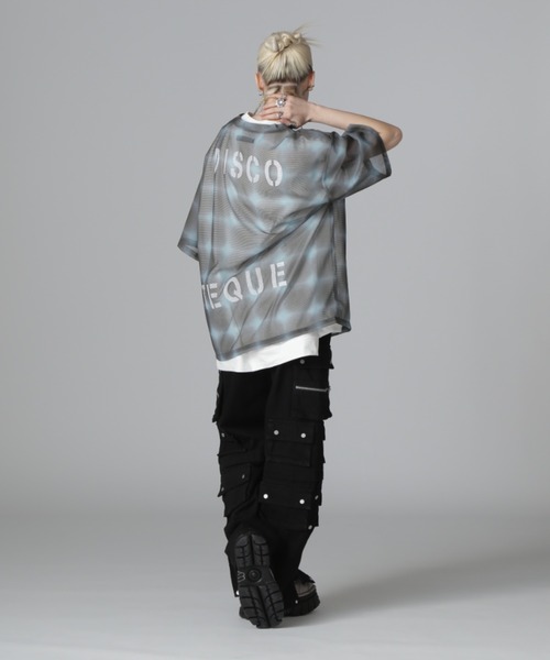 DANKE SCHON(ダンケシェーン)の「DankeSchon/ダンケシェーン/OMBRE CHECK MESH T-SHIRTS(Tシャツ/カットソー・レディース・ブラウン/ブラック・L/M)」の12枚目の写真