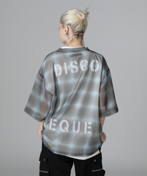 DANKE SCHON(ダンケシェーン)の「DankeSchon/ダンケシェーン/OMBRE CHECK MESH T-SHIRTS(Tシャツ/カットソー・レディース・ブラウン/ブラック・L/M)」の6枚目の写真