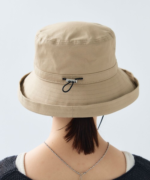 CROSS FUNCTION（クロスファンクション）の「《UPF50+》エブ楽 面麻エッジアップクロッシェハット【CF/クロスファンクション】（ハット・レディース・キナリ/ネイビー/ベージュ/ブラック・M/57.5cm）」の20枚目の写真