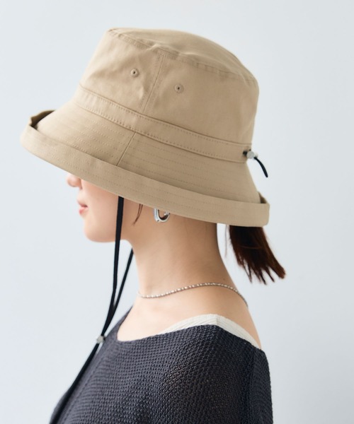 CROSS FUNCTION（クロスファンクション）の「《UPF50+》エブ楽 面麻エッジアップクロッシェハット【CF/クロスファンクション】（ハット・レディース・キナリ/ネイビー/ベージュ/ブラック・M/57.5cm）」の18枚目の写真