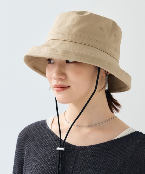 CROSS FUNCTION（クロスファンクション）の「《UPF50+》エブ楽 面麻エッジアップクロッシェハット【CF/クロスファンクション】（ハット・レディース・キナリ/ネイビー/ベージュ/ブラック・M/57.5cm）」の17枚目の写真