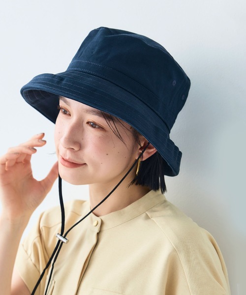 CROSS FUNCTION（クロスファンクション）の「《UPF50+》エブ楽 面麻エッジアップクロッシェハット【CF/クロスファンクション】（ハット・レディース・キナリ/ネイビー/ベージュ/ブラック・M/57.5cm）」の22枚目の写真