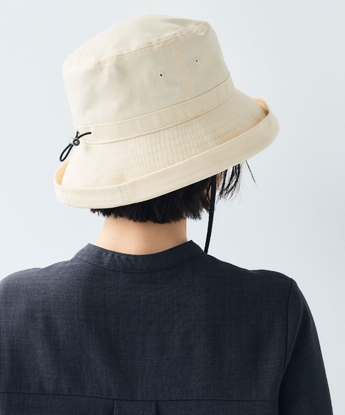 CROSS FUNCTION（クロスファンクション）の「《UPF50+》エブ楽 面麻エッジアップクロッシェハット【CF/クロスファンクション】（ハット・レディース・キナリ/ネイビー/ベージュ/ブラック・M/57.5cm）」の12枚目の写真