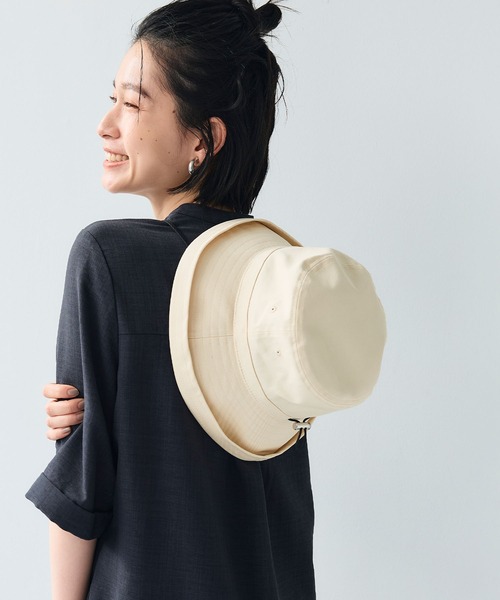 CROSS FUNCTION（クロスファンクション）の「《UPF50+》エブ楽 面麻エッジアップクロッシェハット【CF/クロスファンクション】（ハット・レディース・キナリ/ネイビー/ベージュ/ブラック・M/57.5cm）」の14枚目の写真