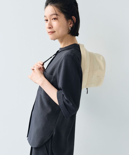 CROSS FUNCTION（クロスファンクション）の「《UPF50+》エブ楽 面麻エッジアップクロッシェハット【CF/クロスファンクション】（ハット・レディース・キナリ/ネイビー/ベージュ/ブラック・M/57.5cm）」の16枚目の写真