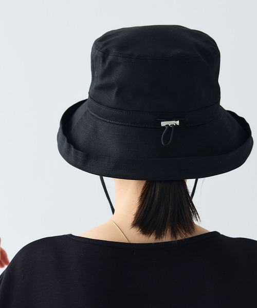 CROSS FUNCTION（クロスファンクション）の「《UPF50+》エブ楽 面麻エッジアップクロッシェハット【CF/クロスファンクション】（ハット・レディース・キナリ/ネイビー/ベージュ/ブラック・M/57.5cm）」の8枚目の写真