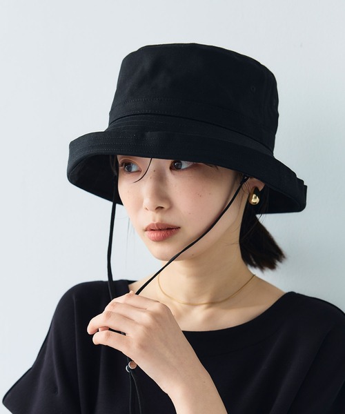 CROSS FUNCTION（クロスファンクション）の「《UPF50+》エブ楽 面麻エッジアップクロッシェハット【CF/クロスファンクション】（ハット・レディース・キナリ/ネイビー/ベージュ/ブラック・M/57.5cm）」の7枚目の写真