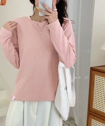 クルーネックロングスリーブカラーTシャツ カットソー