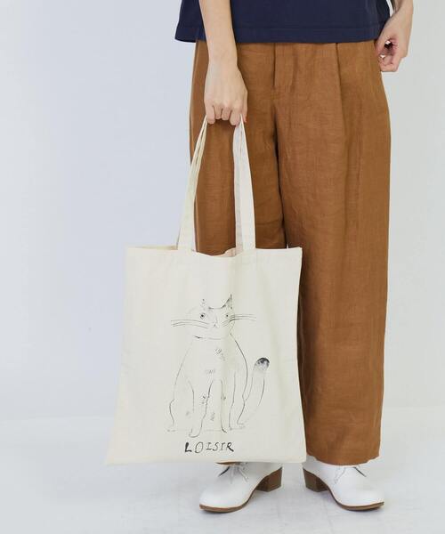 【10日出品取り下げ】LOISIR×TORANEKOBONBON　トートバッグ LOISIR トートバッグ 「アーティストコラボ」LOISIR
