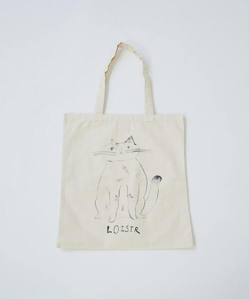 LOISIR（ロワズィール）の「ぽってりネコトートバッグ（トートバッグ・レディース・ブラック/ナチュラル・FREE）」の14枚目の写真