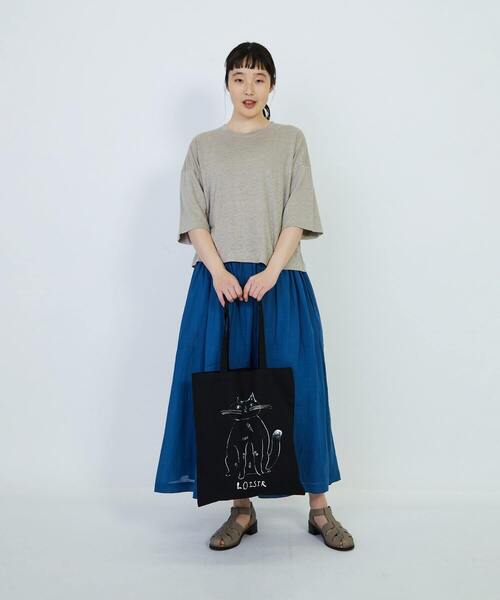 LOISIR（ロワズィール）の「ぽってりネコトートバッグ（トートバッグ・レディース・ブラック/ナチュラル・FREE）」の17枚目の写真