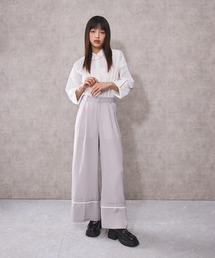 DIP IN CHOCOLATE（ディップインチョコレート）の「パイピングアクセントワイドパンツ【DIP IN CHOCOLATE】（スラックス）」