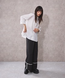 DIP IN CHOCOLATE（ディップインチョコレート）の「パイピングアクセントワイドパンツ【DIP IN CHOCOLATE】（スラックス）」