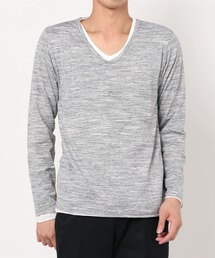 【RS】アンサンブルVネック長袖Tシャツ