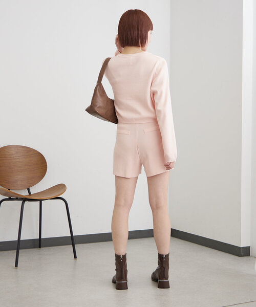 mystic（ミスティック）の「[mline]ボタンカーディガン（カーディガン/ボレロ・レディース・チャコールグレー/ピンク/グリーン/アイボリー・FREE）」の5枚目の写真