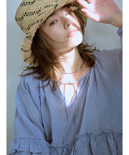 Ungrid（アングリッド）の「雑材ハット（ハット・レディース・その他1/ベージュ・FREE）」の7枚目の写真