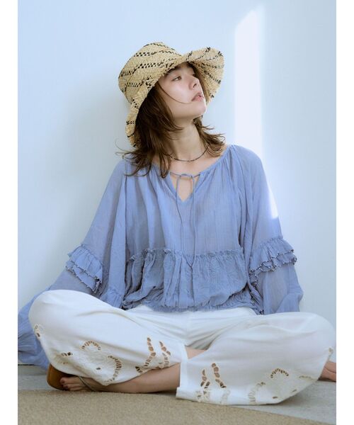 Ungrid（アングリッド）の「雑材ハット（ハット・レディース・その他1/ベージュ・FREE）」の8枚目の写真