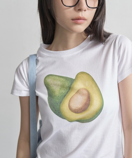 UNE MANSION(ユヌマンション)の「【UNE ORIGINAL】 サイドラウンドスリットフルーツプリントミニチビTシャツカットソー(Tシャツ/カットソー・レディース・ホワイト系2/ホワイト系1/ホワイト系3/ホワイト系4・FREE)」の13枚目の写真