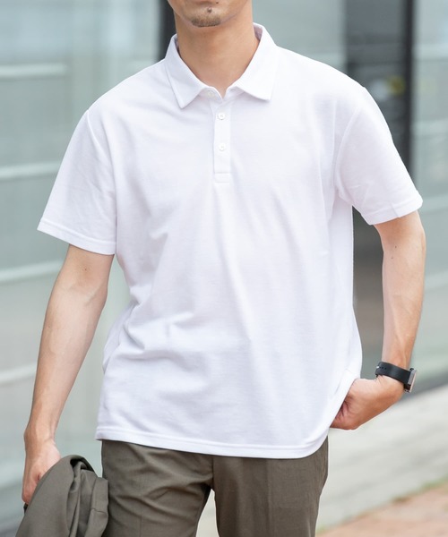 URBAN RESEARCH ROSSO MEN（アーバンリサーチロッソメン）の「『XLサイズあり』ハイパフォーマンス鹿の子ポロシャツ（ポロシャツ・メンズ・ネイビー/ブルー系その他/ホワイト/ブラウン/グレー/カーキ/ブラック・X-LARGE/LARGE/MEDIUM/SMALL）」の2枚目の写真