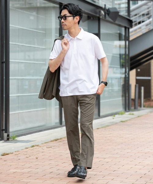 URBAN RESEARCH ROSSO MEN（アーバンリサーチロッソメン）の「『XLサイズあり』ハイパフォーマンス鹿の子ポロシャツ（ポロシャツ・メンズ・ネイビー/ブルー系その他/ホワイト/ブラウン/グレー/カーキ/ブラック・X-LARGE/LARGE/MEDIUM/SMALL）」の12枚目の写真