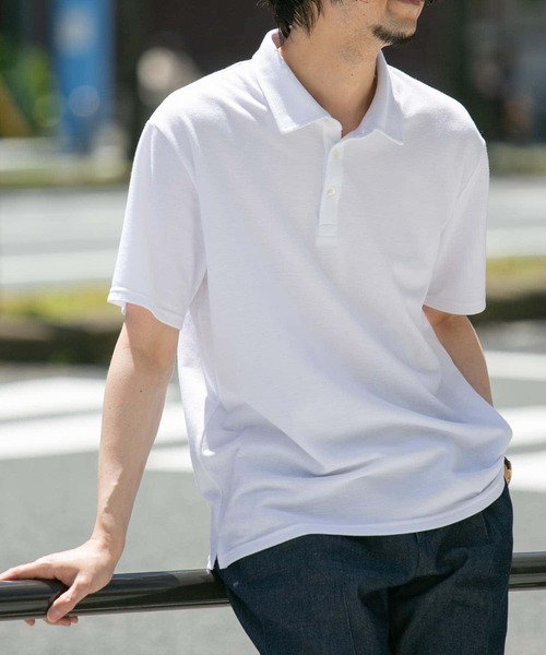 URBAN RESEARCH ROSSO MEN（アーバンリサーチロッソメン）の「『XLサイズあり』ハイパフォーマンス鹿の子ポロシャツ（ポロシャツ・メンズ・ネイビー/ブルー系その他/ホワイト/ブラウン/グレー/カーキ/ブラック・X-LARGE/LARGE/MEDIUM/SMALL）」の14枚目の写真