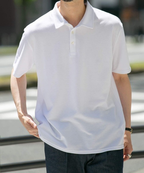 URBAN RESEARCH ROSSO MEN（アーバンリサーチロッソメン）の「『XLサイズあり』ハイパフォーマンス鹿の子ポロシャツ（ポロシャツ・メンズ・ネイビー/ブルー系その他/ホワイト/ブラウン/グレー/カーキ/ブラック・X-LARGE/LARGE/MEDIUM/SMALL）」の16枚目の写真