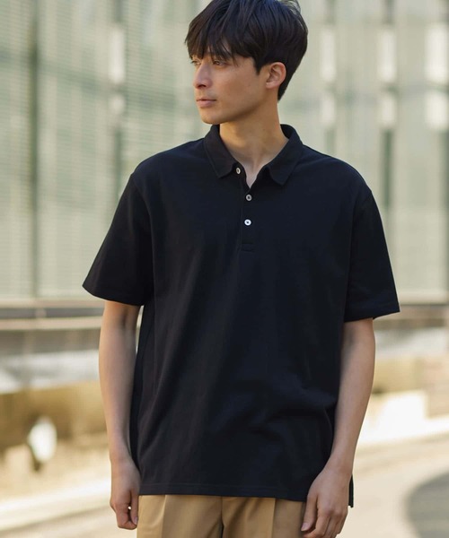 URBAN RESEARCH ROSSO MEN（アーバンリサーチロッソメン）の「『XLサイズあり』ハイパフォーマンス鹿の子ポロシャツ（ポロシャツ・メンズ・ネイビー/ブルー系その他/ホワイト/ブラウン/グレー/カーキ/ブラック・X-LARGE/LARGE/MEDIUM/SMALL）」の19枚目の写真