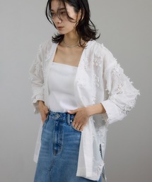 SALON adam et rope' | 【WEB限定】３Dフラワーレースジャケット［セットアップ対応］(シャツ/ブラウス)