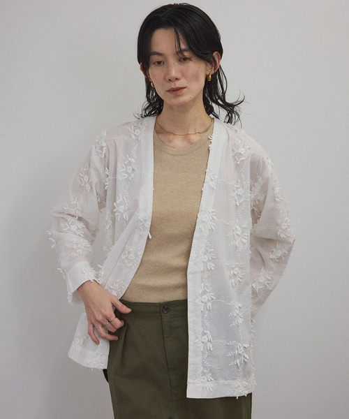 セール】【WEB限定】3Dフラワーレースジャケット［セットアップ