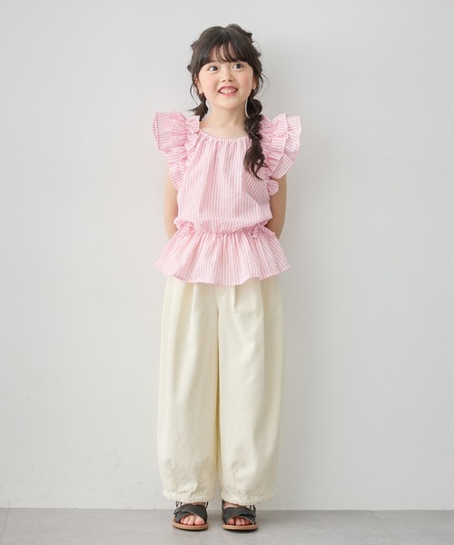 Piet(ピエット)の「ウエストリボン フリルブラウス(シャツ/ブラウス・キッズ・サックスブルー/ブラック/ピンク・100/110/120/130)」の13枚目の写真