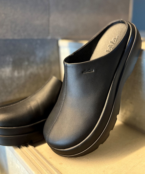 セール】+7cmボリュームソールステッチデザインサボサンダル【JaVa