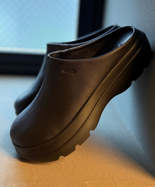 セール】+7cmボリュームソールステッチデザインサボサンダル【JaVa