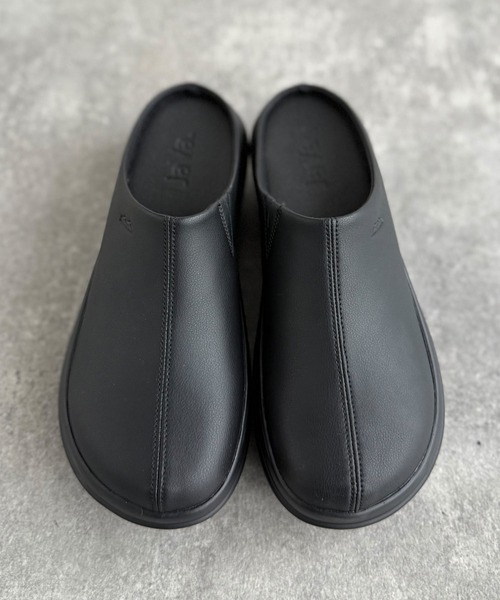 セール】+7cmボリュームソールステッチデザインサボサンダル【JaVa