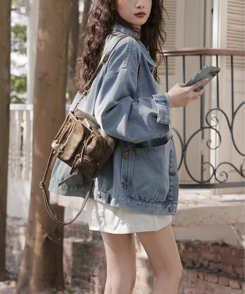 BLANC FICELLE(ブランフィセル)の「デニムジャケット(デニムジャケット・レディース・ブルー・S/M/L)」の4枚目の写真