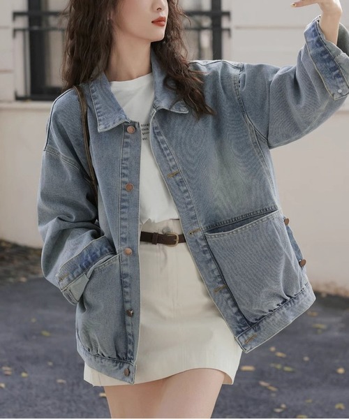 BLANC FICELLE(ブランフィセル)の「デニムジャケット(デニムジャケット・レディース・ブルー・S/M/L)」の5枚目の写真