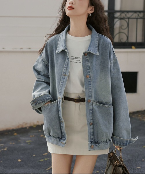 BLANC FICELLE(ブランフィセル)の「デニムジャケット(デニムジャケット・レディース・ブルー・S/M/L)」の8枚目の写真