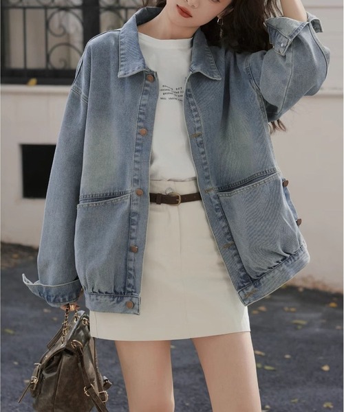 BLANC FICELLE(ブランフィセル)の「デニムジャケット(デニムジャケット・レディース・ブルー・S/M/L)」の6枚目の写真